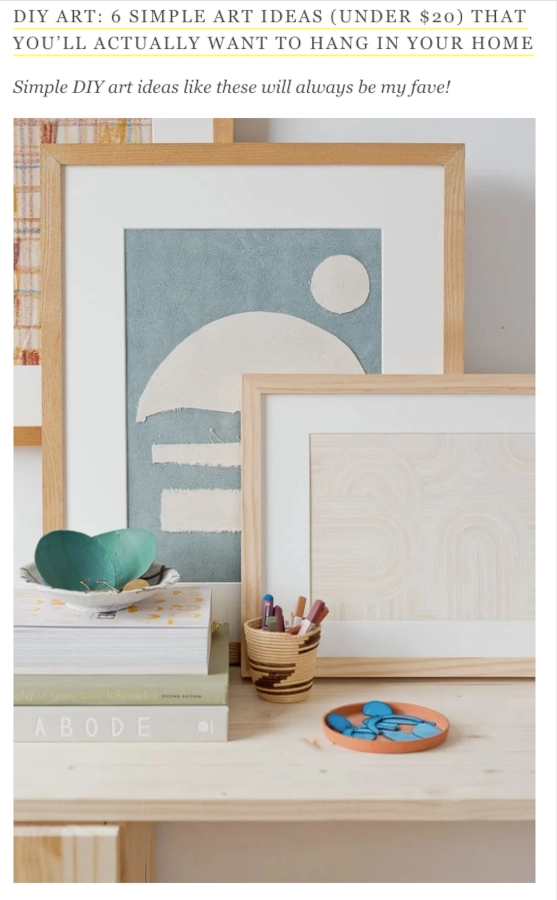 Screenshot of Paper and Stitch blog